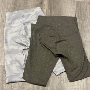 Lululemon Gray and Camouflage Leggings Bundle